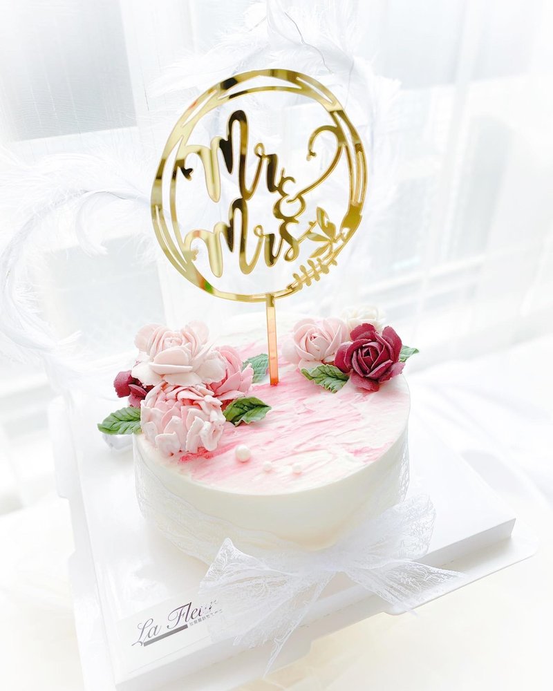 【求婚蛋糕】限定自取!!!-MR & MRS -韩国最夯裱花轻奶酪 - 蛋糕/甜点 - 新鲜食材 