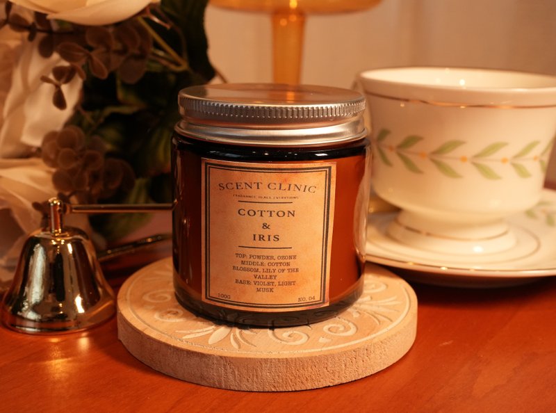 No.4 Cotton & Iris 棉花与鸢尾 大豆蜡 香薰蜡烛 - 蜡烛/烛台 - 蜡 咖啡色
