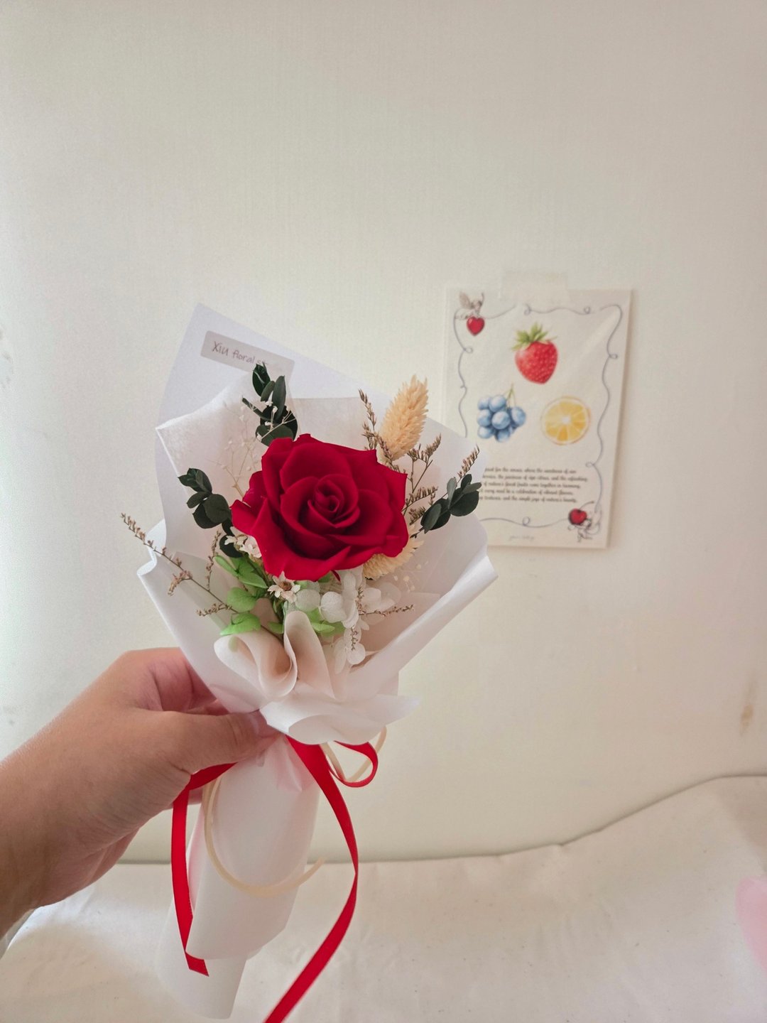 简单的告白  2026情人节。单朵永生玫瑰花束 - 干燥花/捧花 - 植物．花 