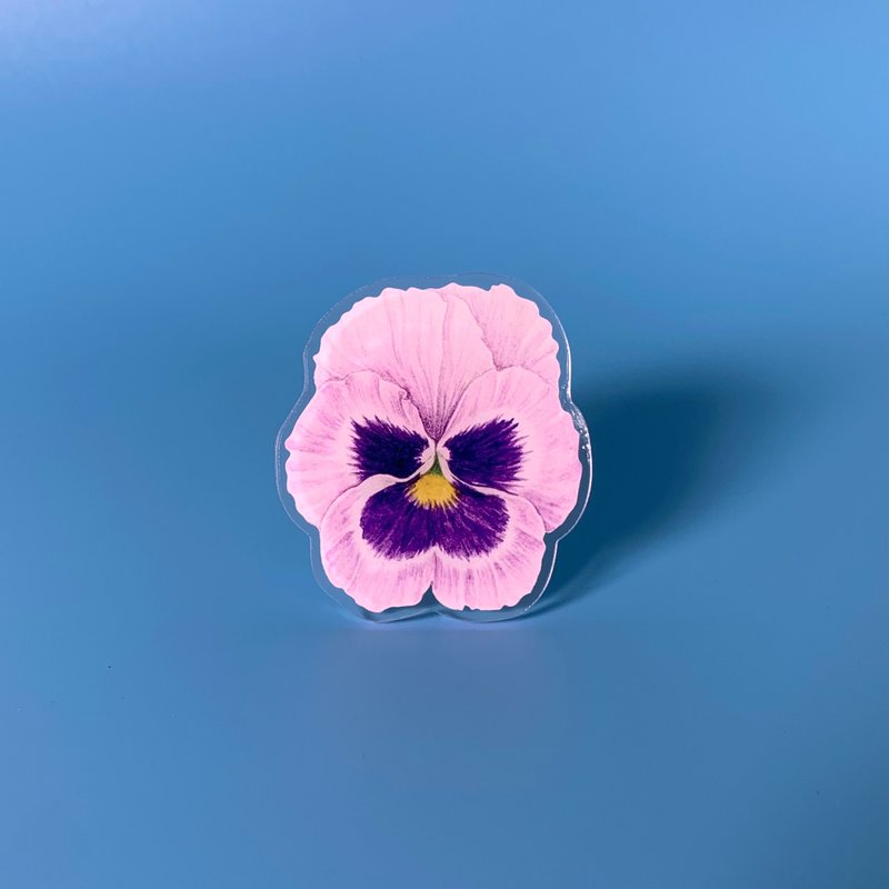 flower griptok / phonegrip / popsockets : pansy - 手机配件 - 塑料 紫色
