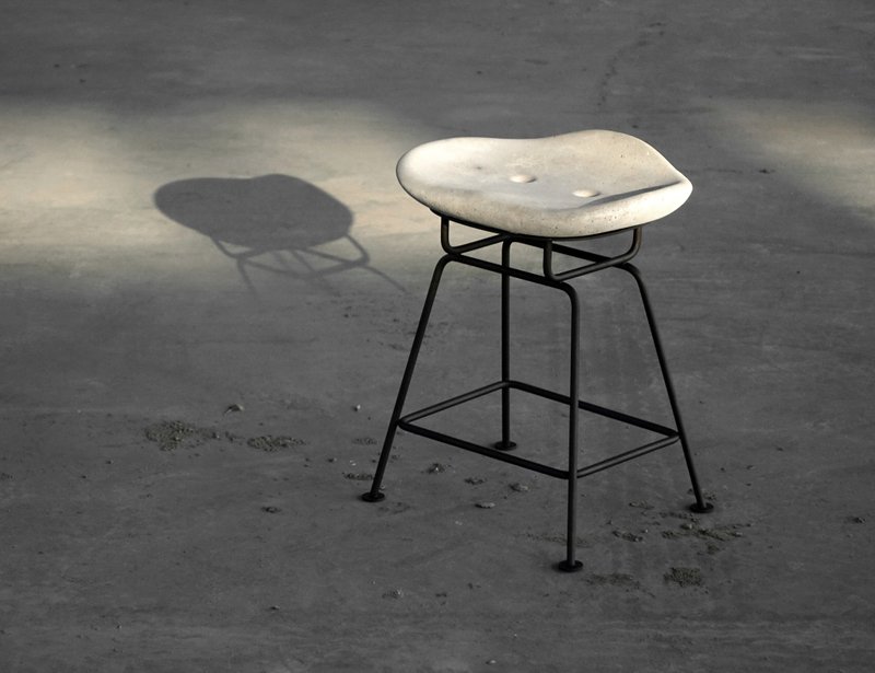 Weight Of Cloud - 水泥设计椅凳低脚款 - 椅子/沙发 - 水泥 灰色