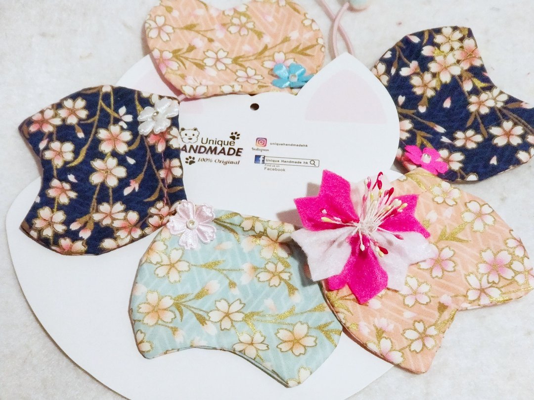 Sakura 樱花花瓣造型颈饰 颈项 collar - 衣/帽 - 棉 