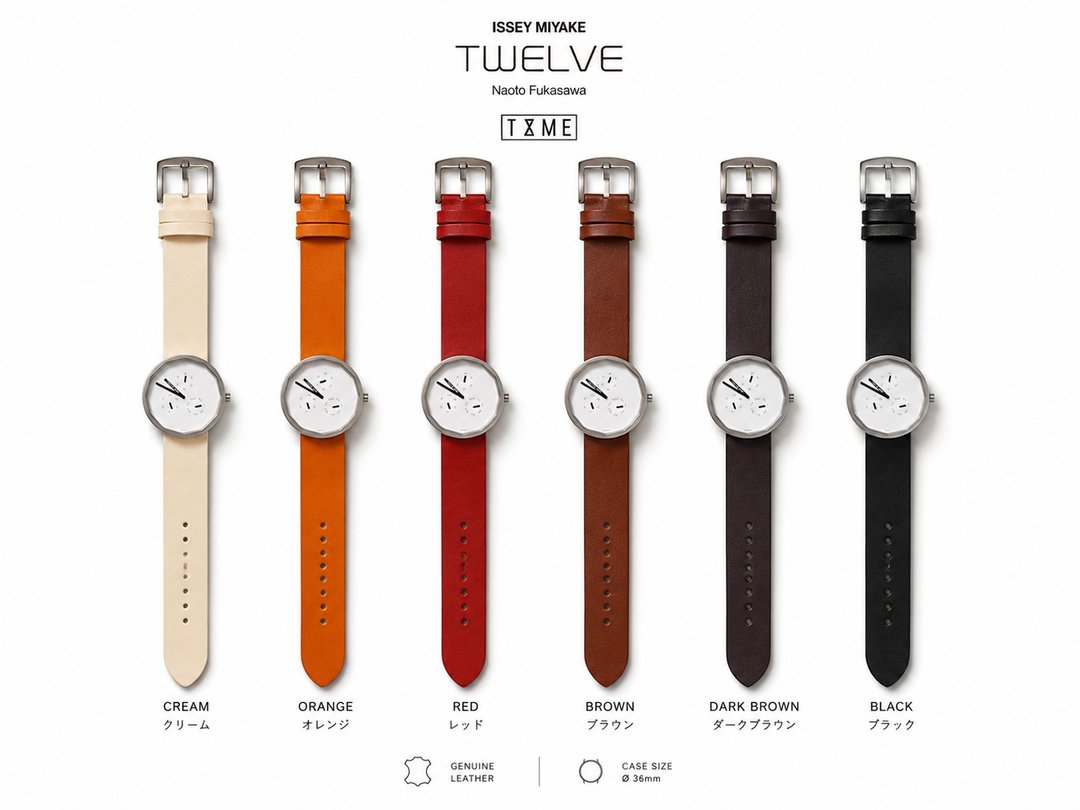 Issey Miyake Watch Twelve 38mm 手表专用 手工皮革表带 - 表带 - 真皮 