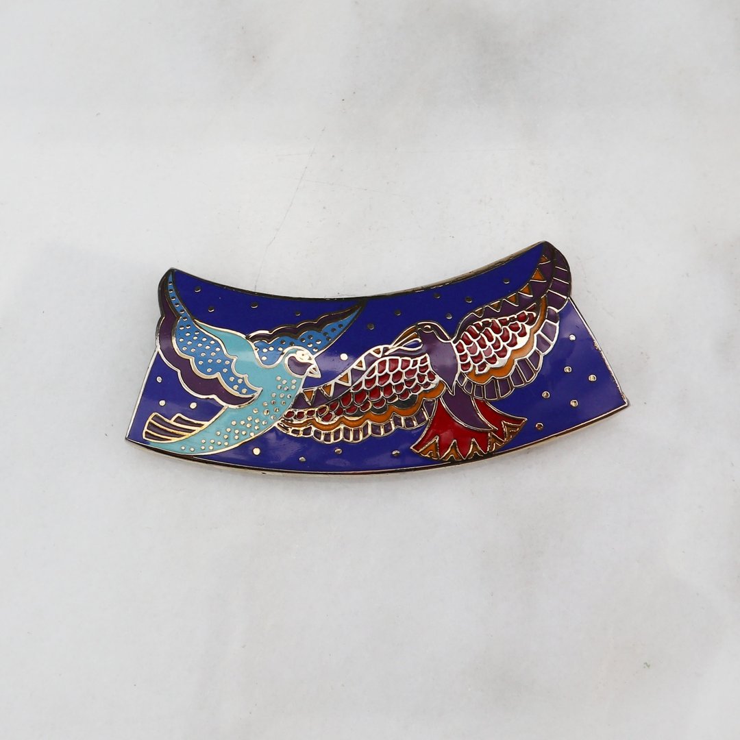 南瓜Vintage。Laurel Burch 1980s 手工 珐琅 项链头 - 项链 - 珐琅 