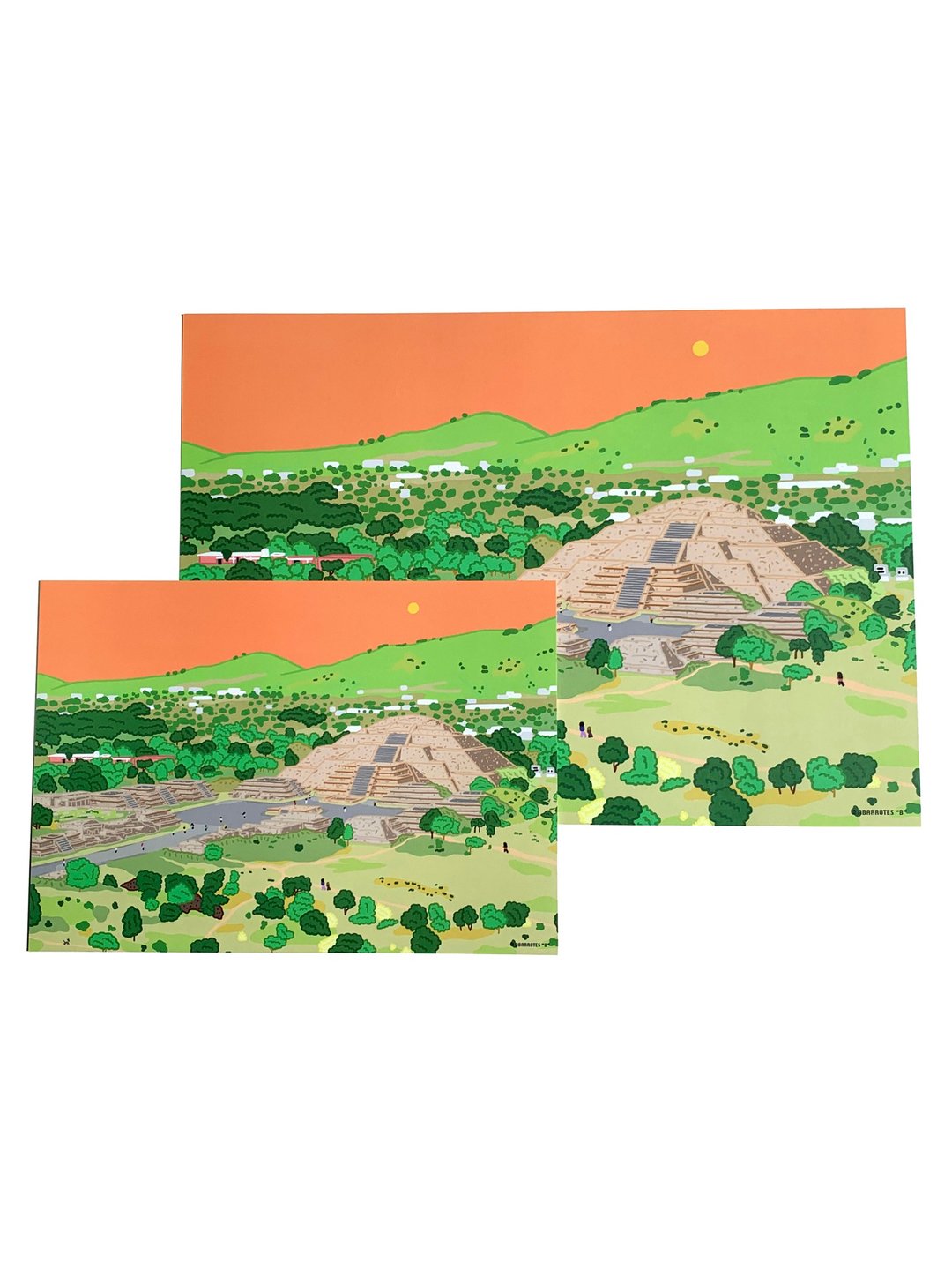墨西哥特奥蒂瓦坎海报 - 海报/装饰画/版画 - 纸 橘色