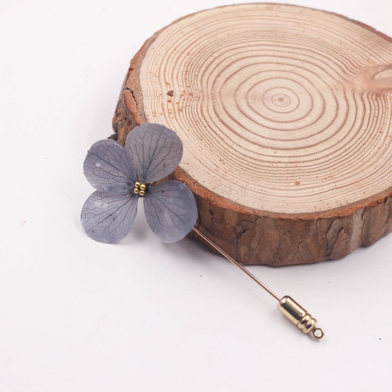叶脉系列 胸针 紫阳花 干燥花 森系疗愈 - 胸针 - 植物．花 多色