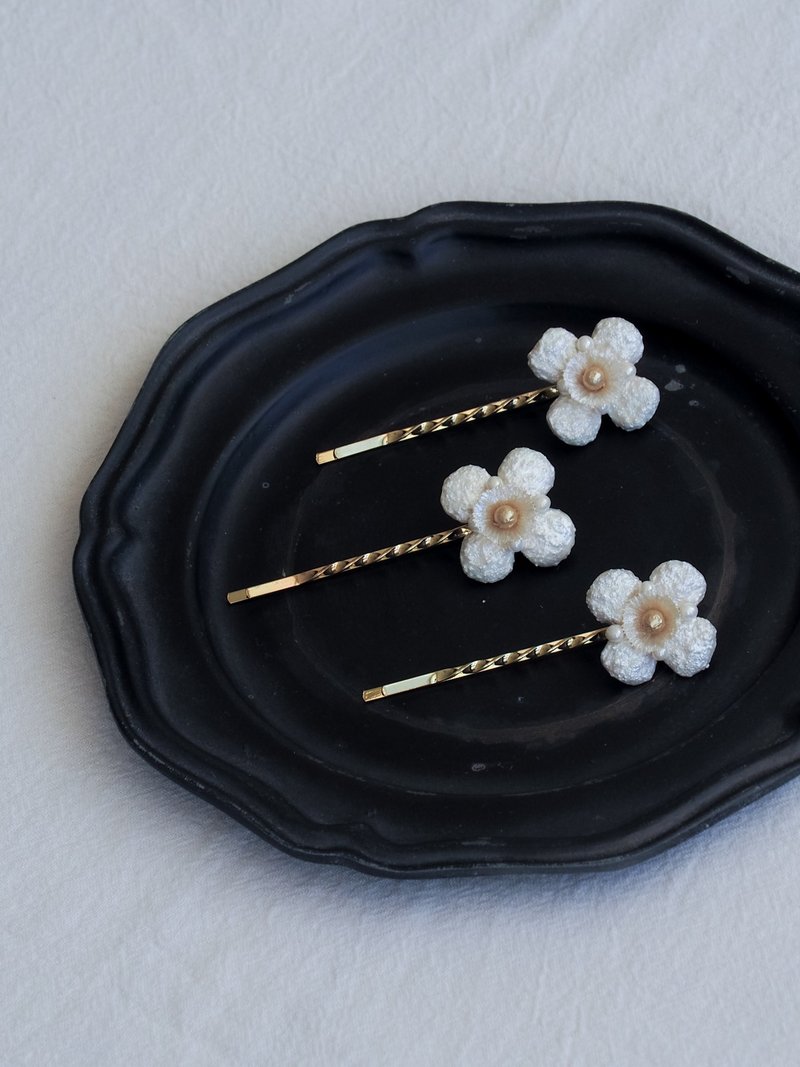 口袋里的棉花糖 发夹 - 发饰 - 植物．花 白色