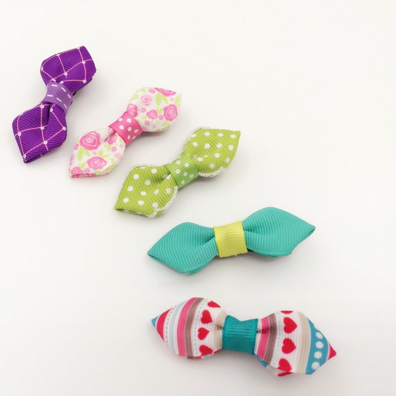 小蝴蝶结。发夹/浏海夹 - 围嘴/口水巾 - 其他材质 多色