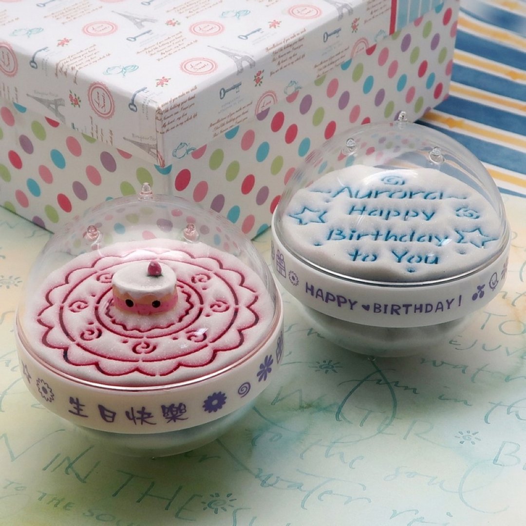 【定制沙漏礼品】生日蛋糕/粉红上片/生日礼物定制Happy Birthday - 摆饰 - 压克力 