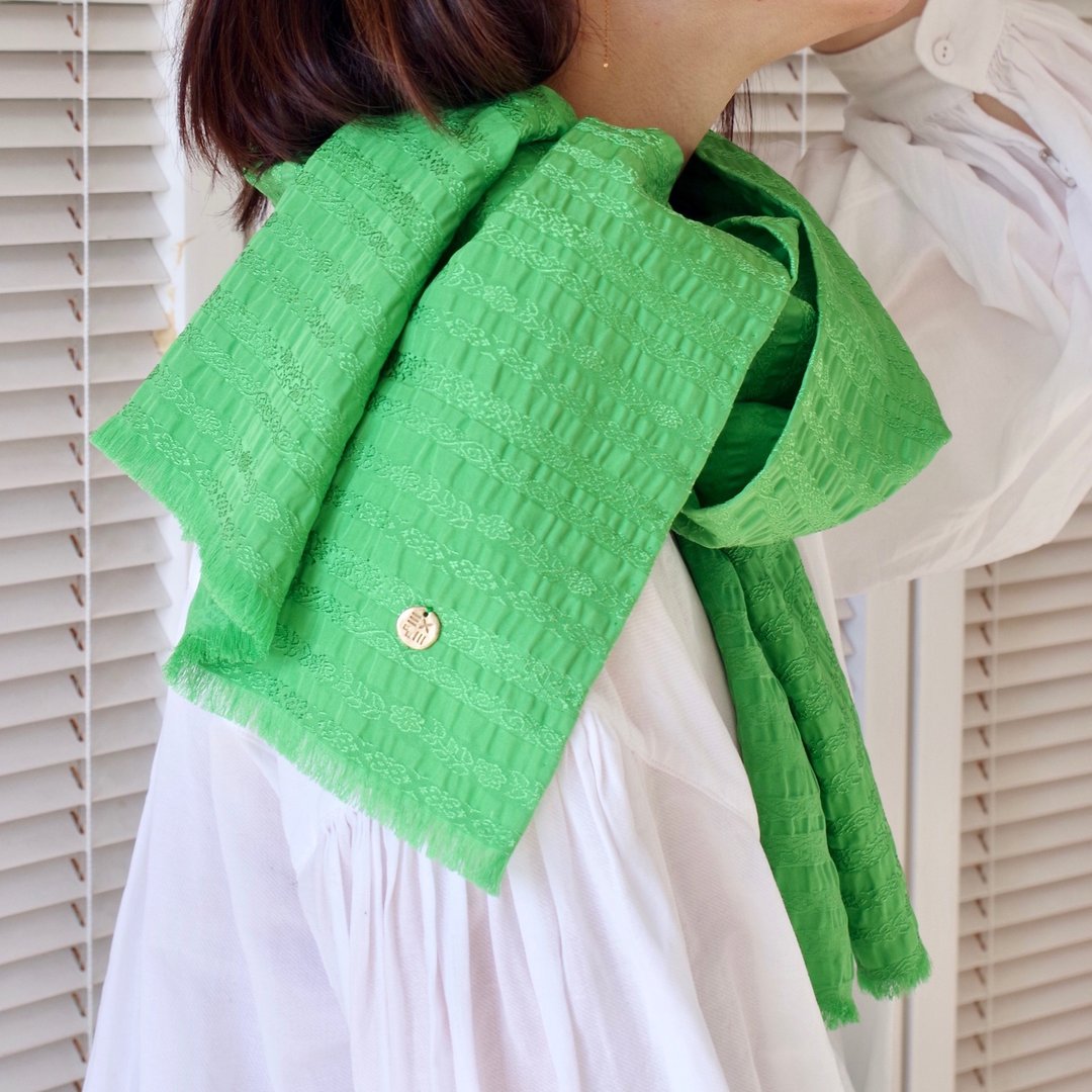filtango stole SARASA GREEN - 丝巾 - 丝．绢 绿色