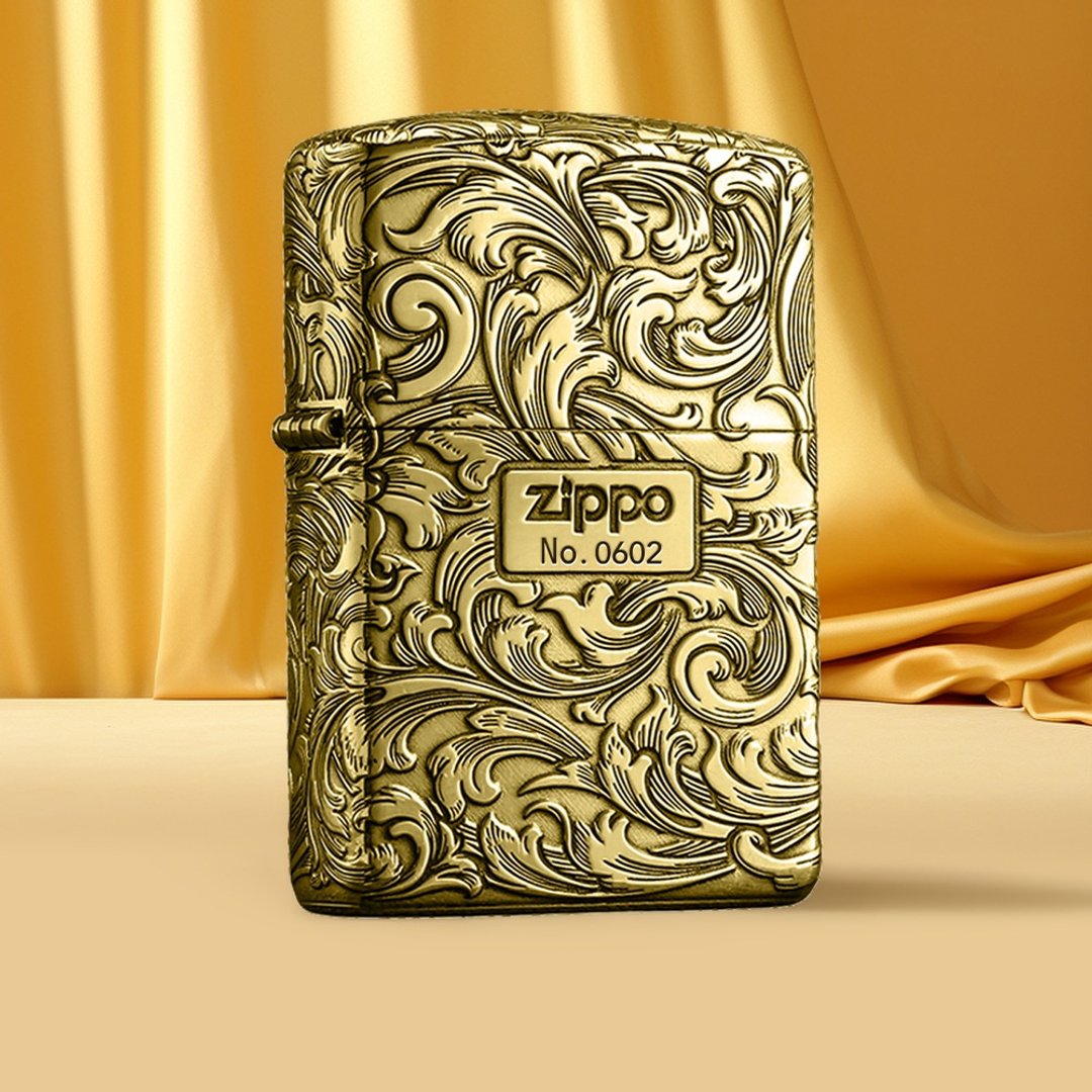 【ZIPPO官方旗舰店】金色唐草防风打火机 Z-094 - 其他 - 铜/黄铜 金色