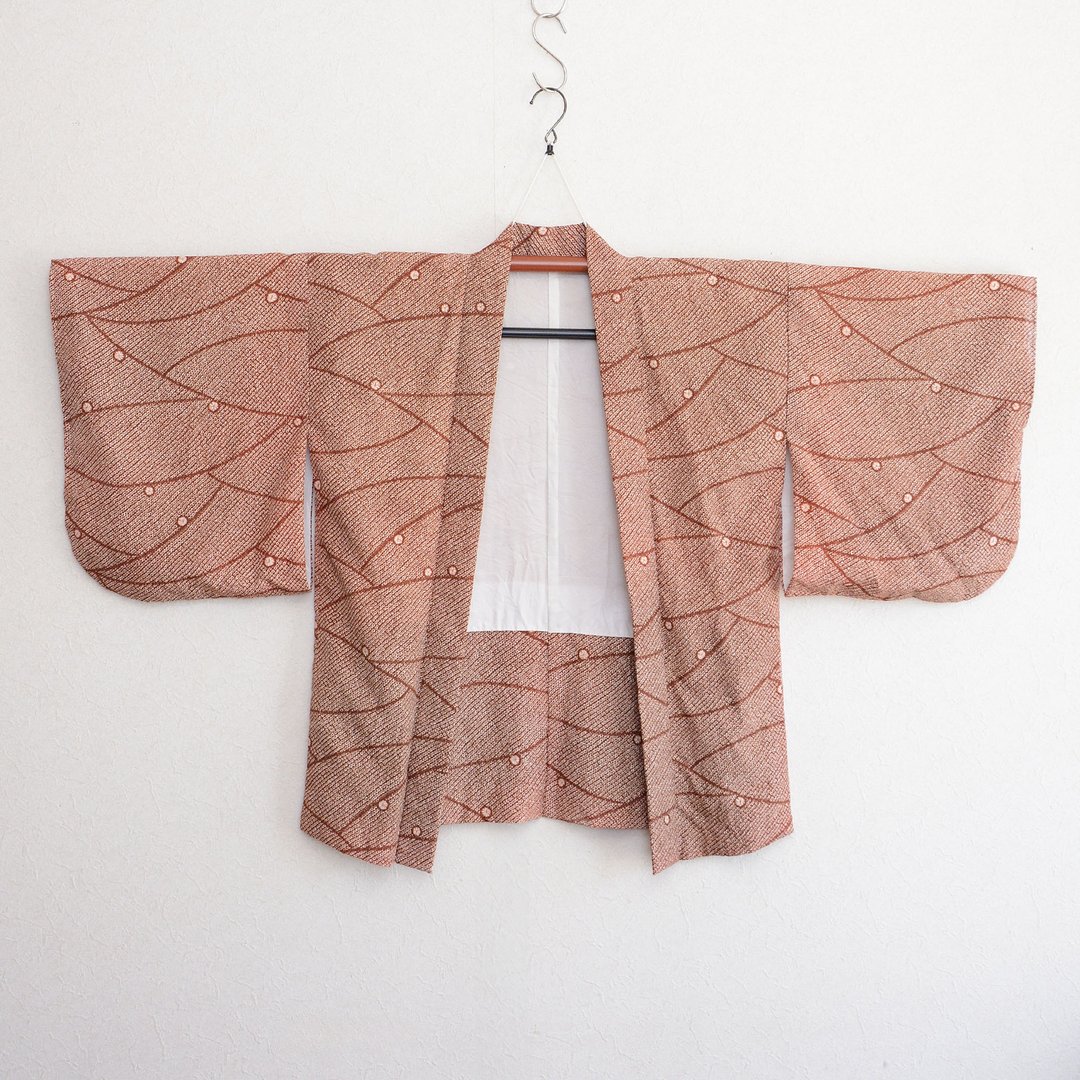 扎染风格印花罩衫 和服式 复古摩登和风 日本古着 女性用 - 女装休闲/机能外套 - 其他材质 多色