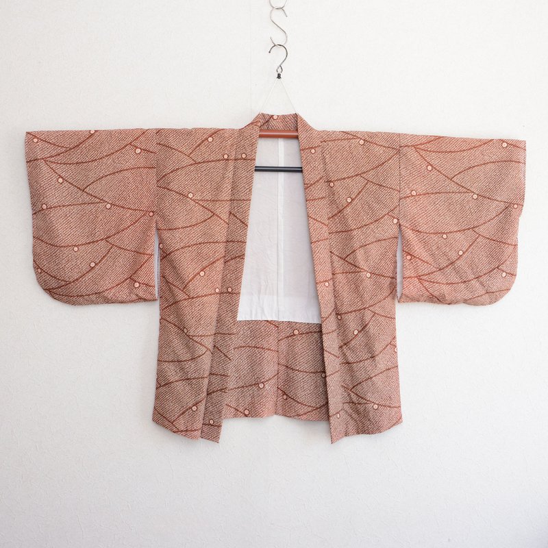 扎染风格印花罩衫 和服式 复古摩登和风 日本古着 女性用 - 女装休闲/机能外套 - 其他材质 多色