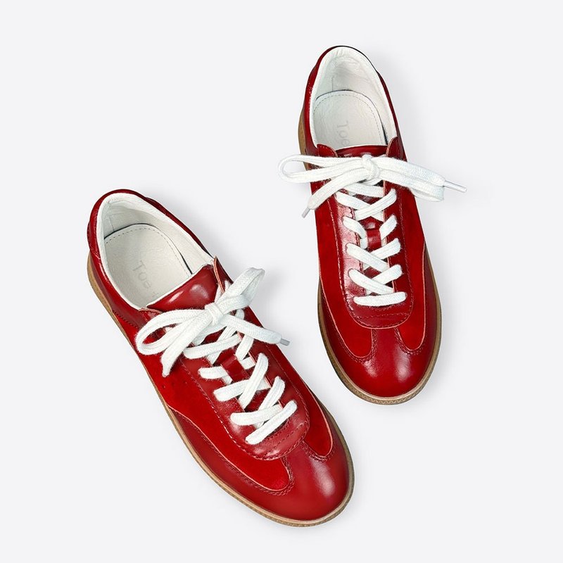 金銀色德訓運動鞋 | 新年紅色節日款 | 西班牙手工女鞋 - 女款运动鞋/球鞋 - 真皮 多色