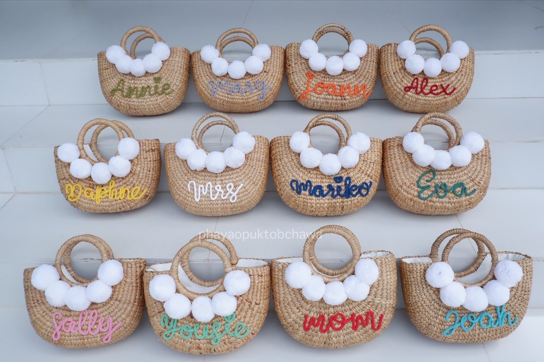 Personalized beach bag with zipper summer bag - 手提包/手提袋 - 植物．花 