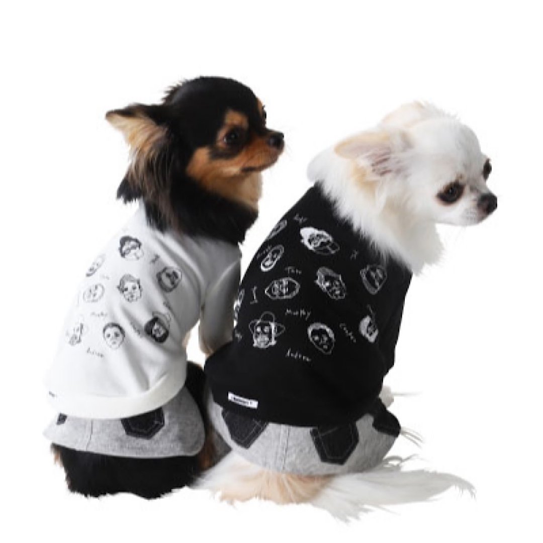 Dog clothes illustration hotwear 17AWK07 white - 衣/帽 - 其他材质 