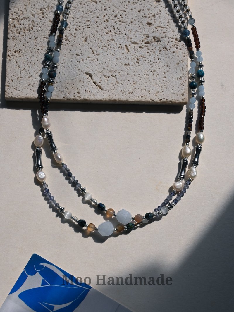 烟雨蒙蒙_手作水晶串珠项链 - 项链 - 水晶 