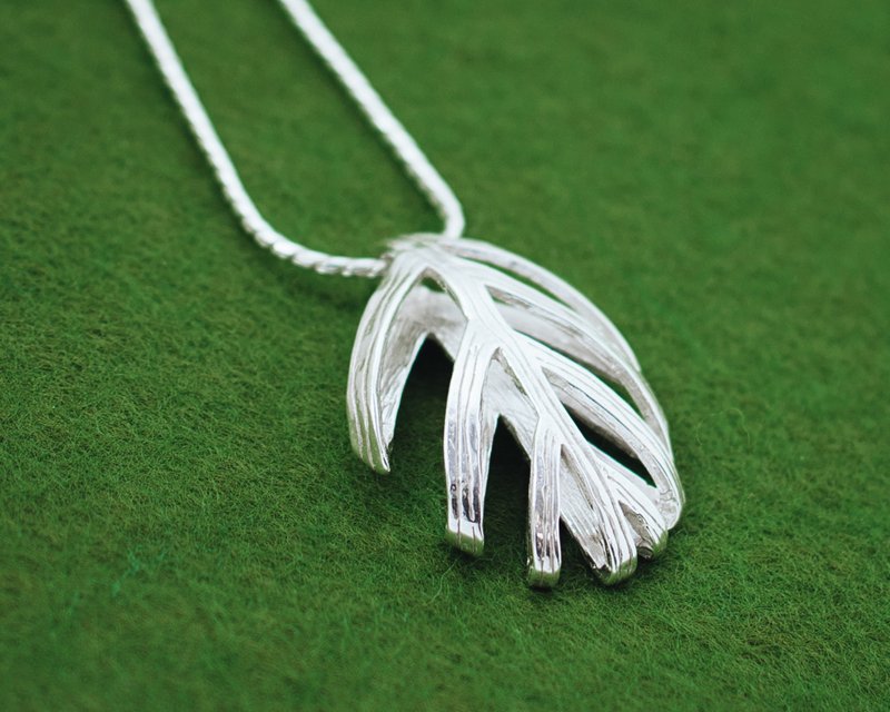 Racine 树根项链 - 银坠链组 - 低过敏性 - 项链 - 银 银色