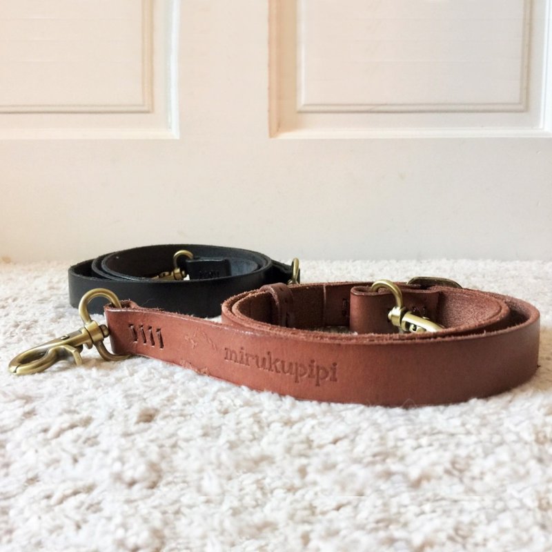 质感手缝植鞣皮带 - 其他 - 真皮 咖啡色