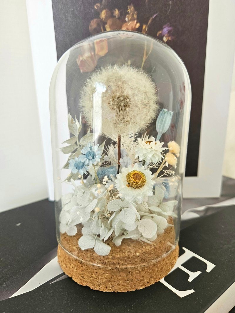 宝宝蓝蒲公英永生玻璃花盅 在远处为你的幸福而祈祷 - 干燥花/捧花 - 植物．花 蓝色
