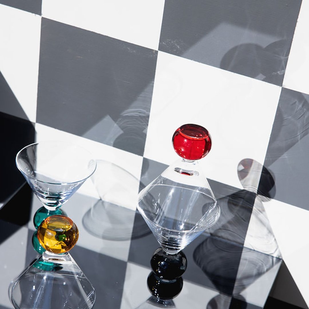 【瑞典 ByOn】Posh 鸡尾酒杯 200ml-透明红 - 酒杯/酒器 - 玻璃 