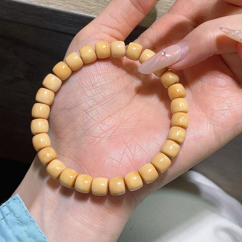 天然龙脊菩提手链直切老型珠菩提手链 文玩菩提手链 辟邪保平安 - 手链/手环 - 木头 