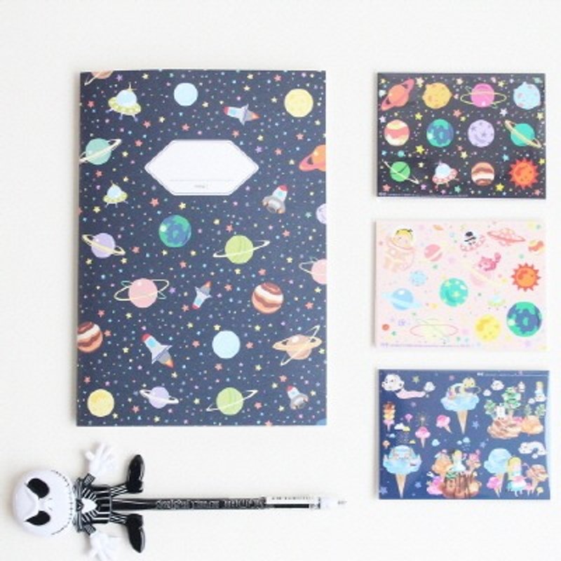 MANET 线条笔记本（中）- 星球 - 笔记本/手帐 - 纸 蓝色