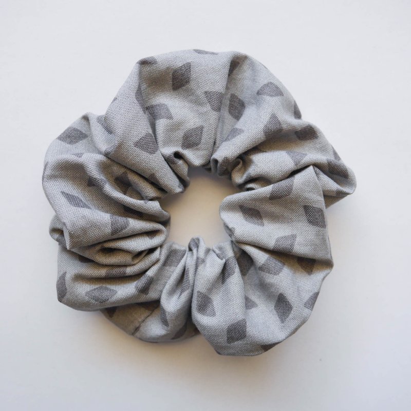 深灰菱形发圈 - 发饰 - 棉．麻 灰色