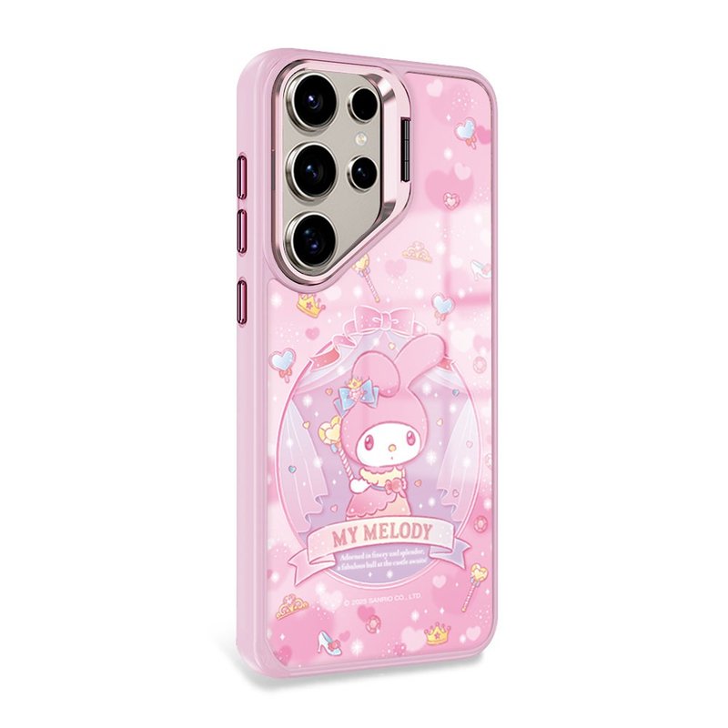 三丽鸥 S25/S24/S23军规防摔合金框隐形立架手机壳-晚宴美乐蒂-粉 - 手机壳/手机套 - 其他材质 多色