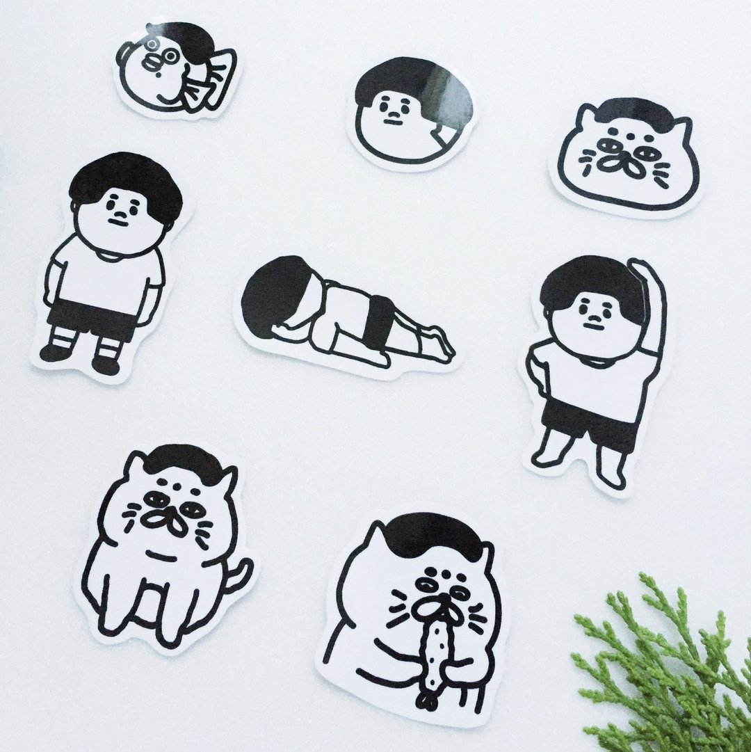透明贴纸8入组 - 贴纸 - 塑料 