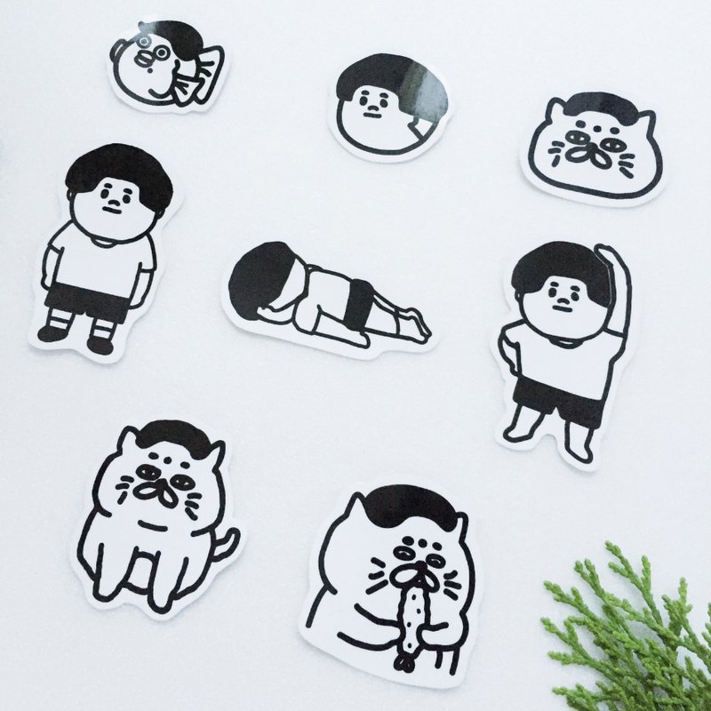 透明贴纸8入组 - 贴纸 - 塑料 