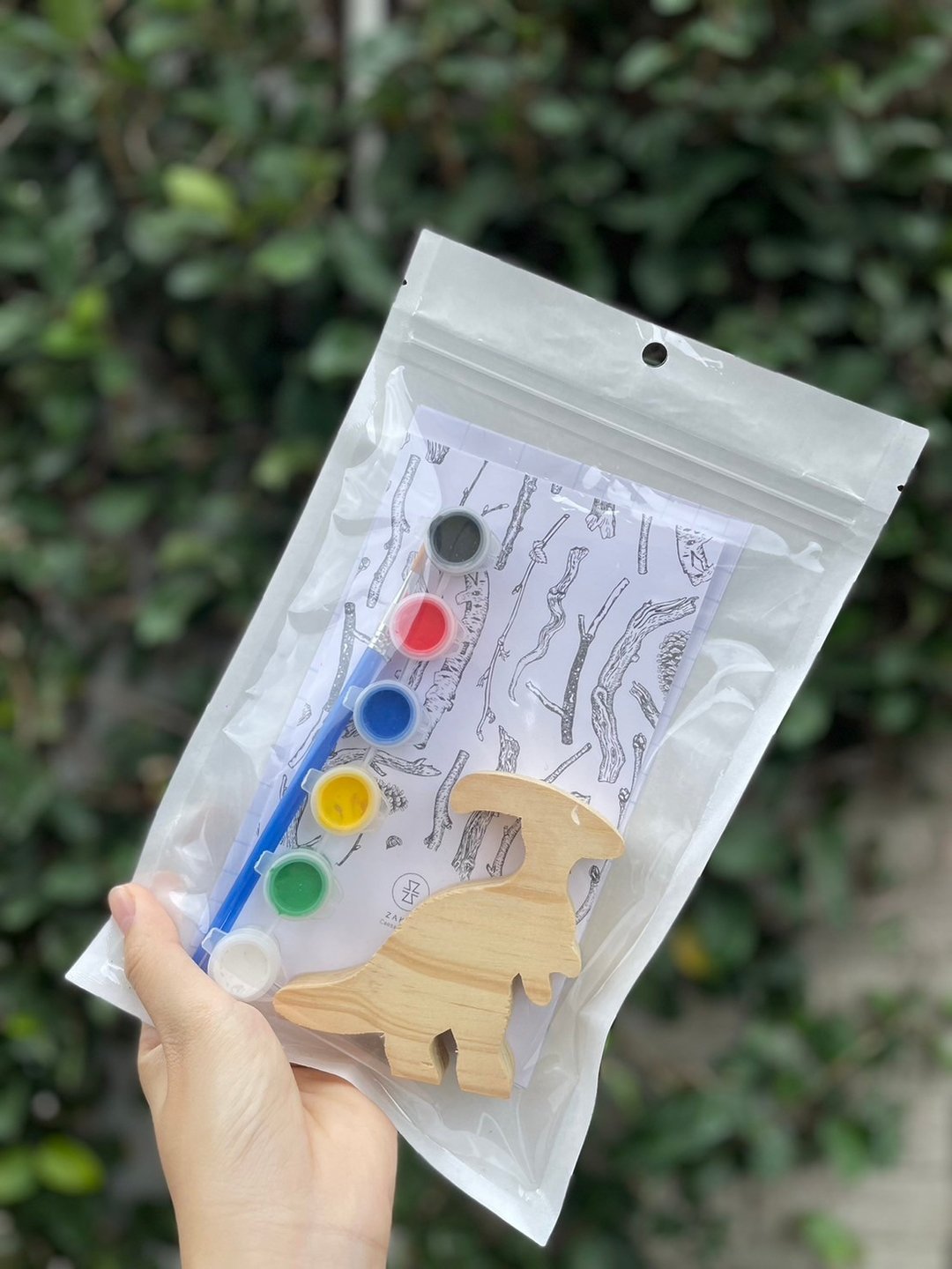 副栉龙-彩绘积木DIY材料包 - 插画/绘画/写字 - 木头 咖啡色