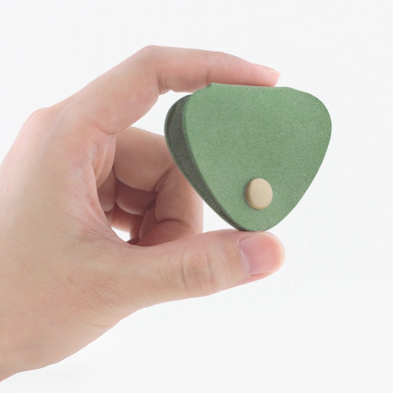 耳机收线器/皮革收纳套 -- 青新绿 - 卷线器/电线收纳 - 真皮 绿色