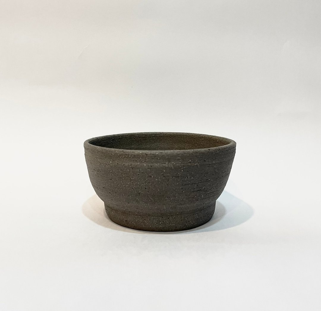 【物喜工作室】柴烧碳闷技法 碗 - 花瓶/陶器 - 陶 黑色