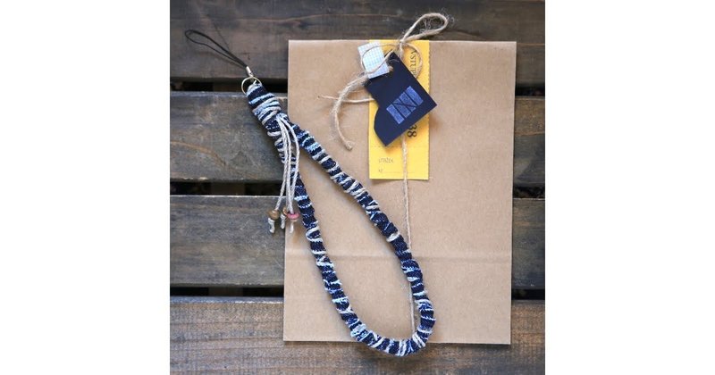 牛仔布破布手带 - 相机背带/脚架 - 棉．麻 蓝色