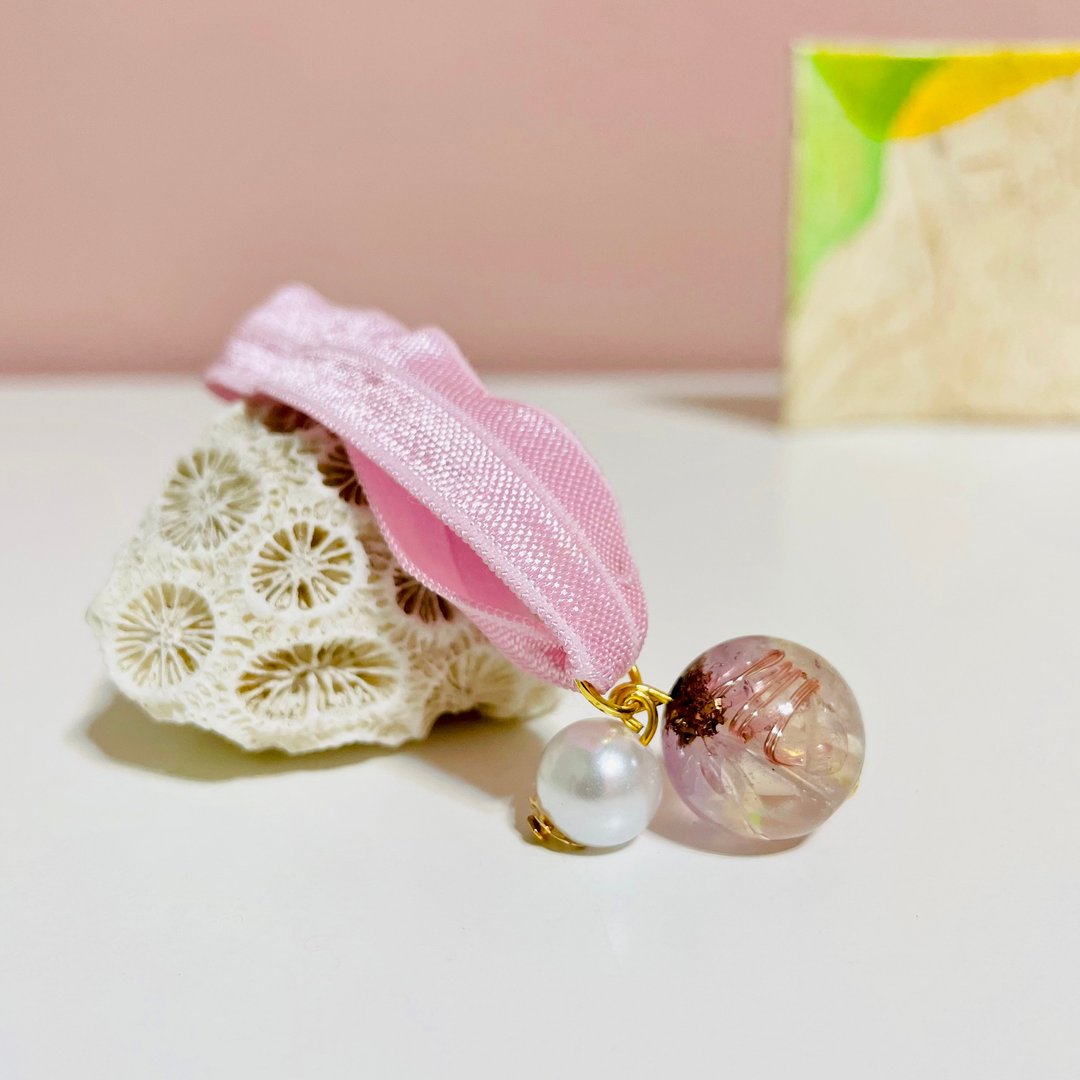 奥刚发圈/开运招财/水晶疗愈/奥刚能量塔/母亲节礼物/送礼 - 发饰 - 半宝石 粉红色