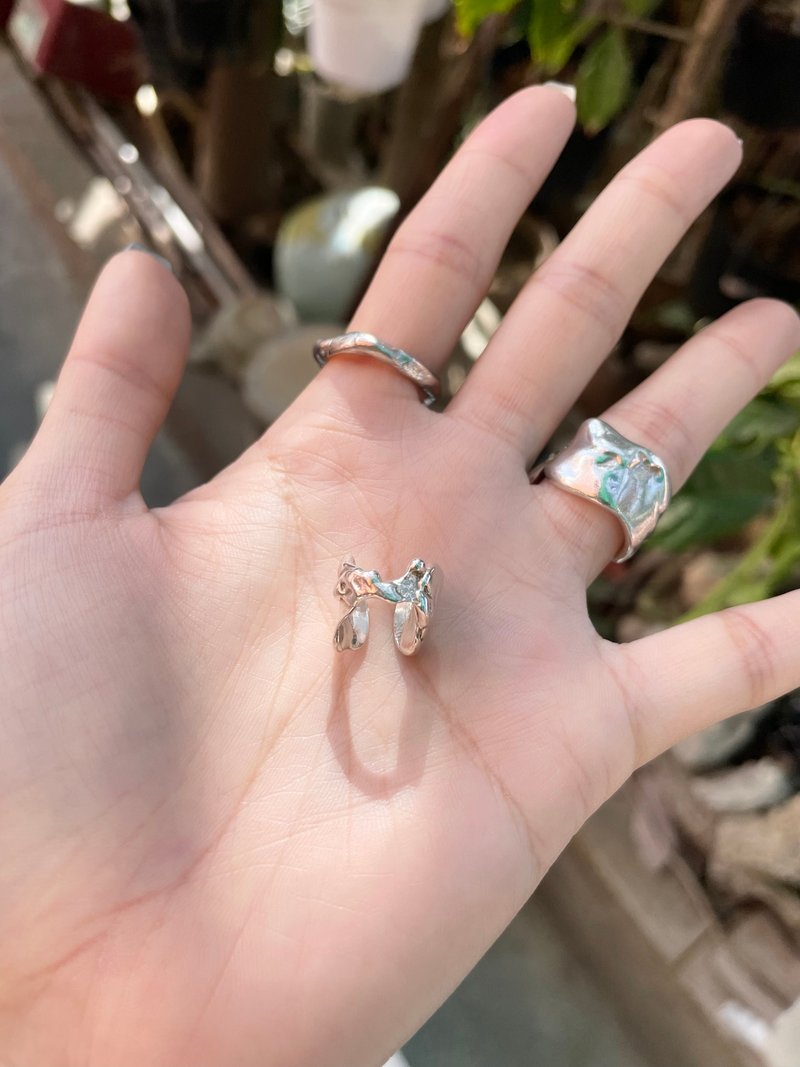Single 单品系 飞蝶耳扣 Ear Cuff - 耳环/耳夹 - 贵金属 银色