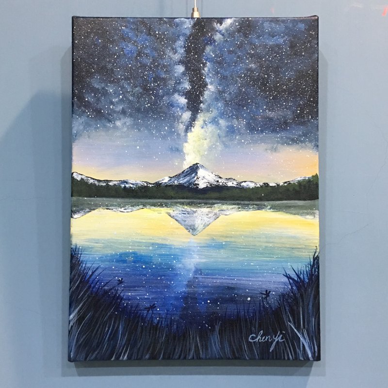 单堂压克力彩画教学-极地星空 - 插画/绘画/写字 - 压克力 