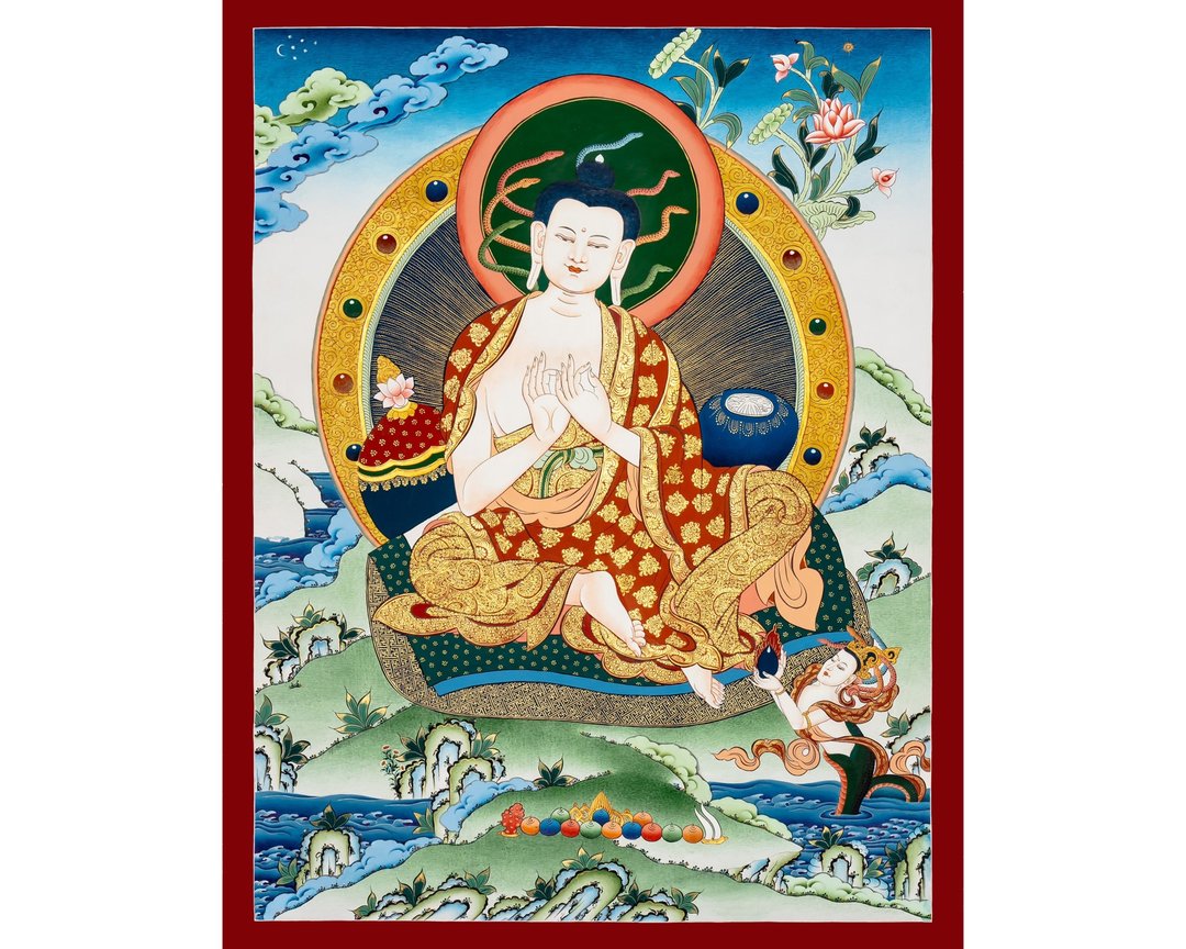 那迦尔朱拿佛唐卡艺术 传统工艺中的宁静 - 墙贴/壁贴 - 其他材质 多色