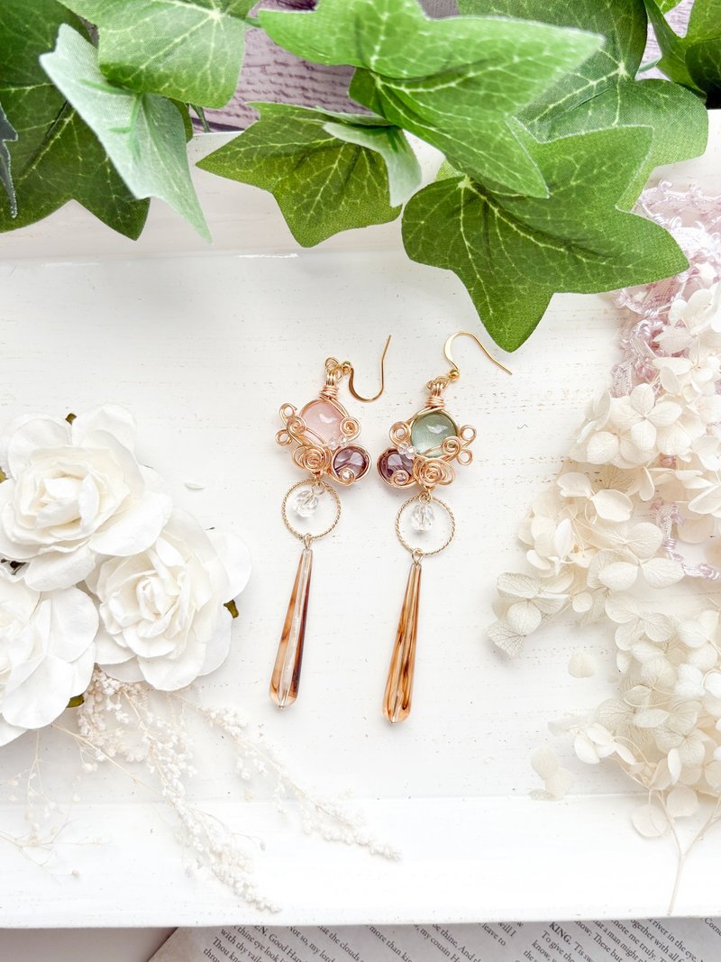 优雅的片刻 - 耳环/耳夹 - 其他材质 金色