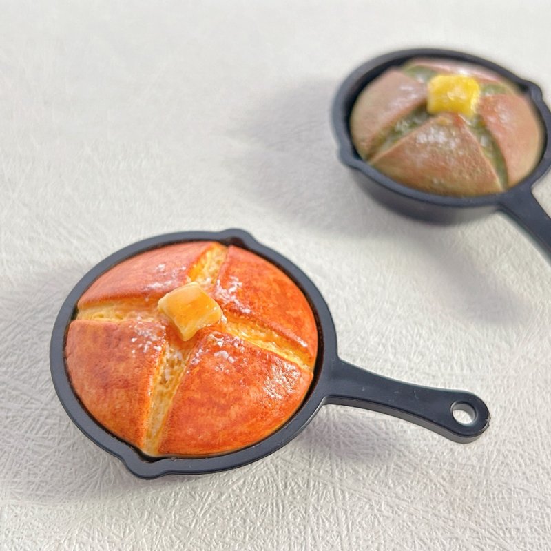 原味铁锅松饼 | 饰品 袖珍 食物 仿真 食玩 疗愈 - 摆饰 - 粘土 橘色