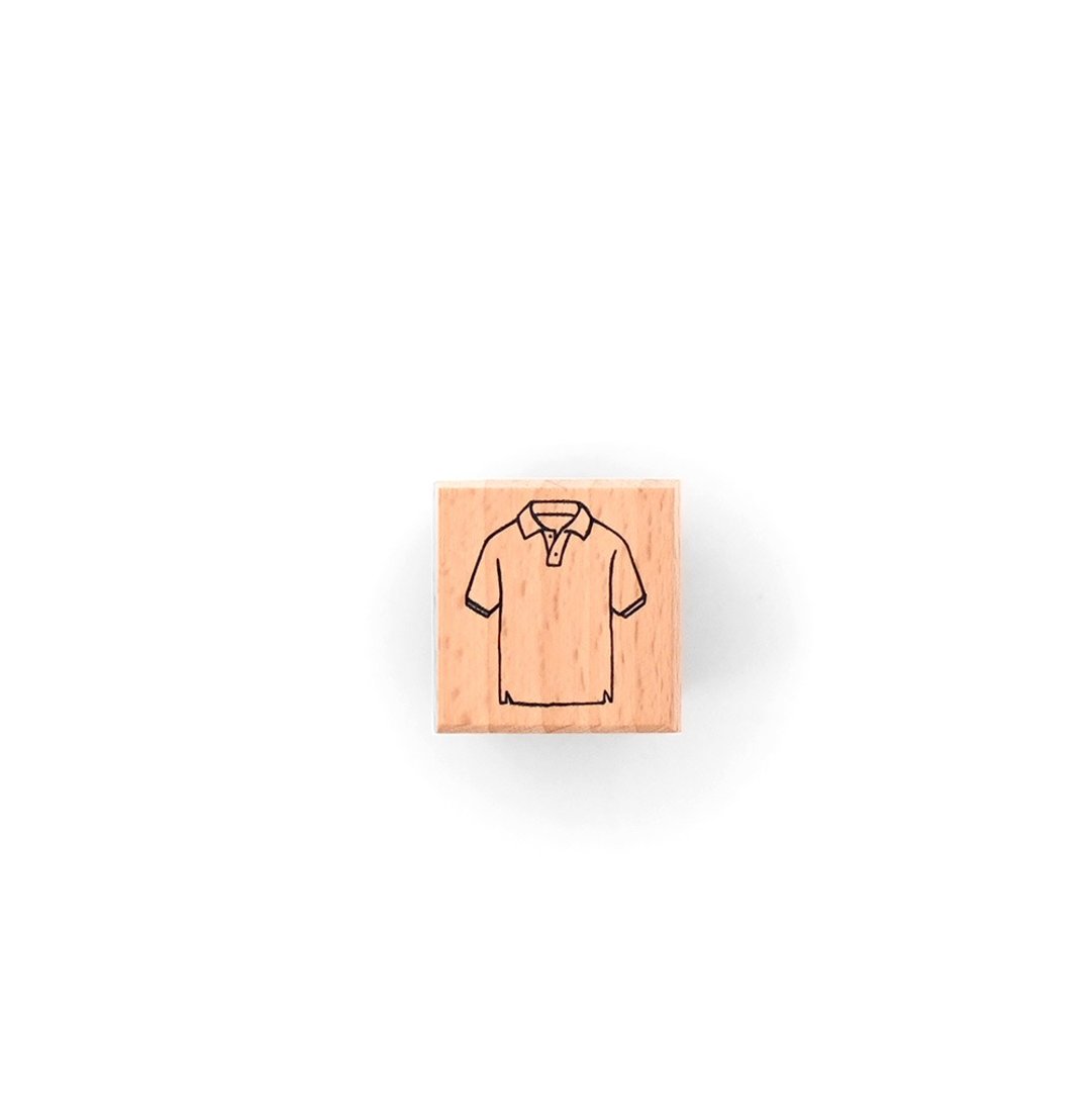 试衣章 Trying on Stamp－C013短袖POLO衫 - 印章/印台 - 木头 
