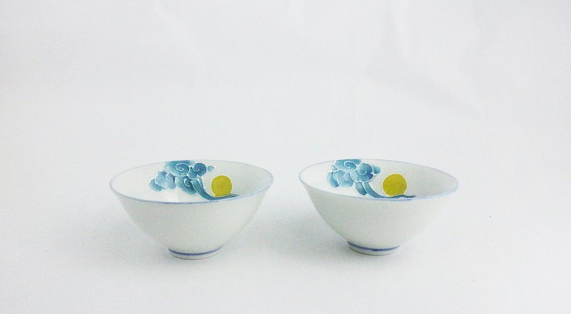 纯手绘茶杯-云上的月光对杯(大饮杯) - 其他杯子 - 瓷 黄色