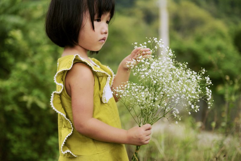 天使的呢喃-草原 手作 无毒 洋装 - 童装礼服/连衣裙 - 棉．麻 绿色