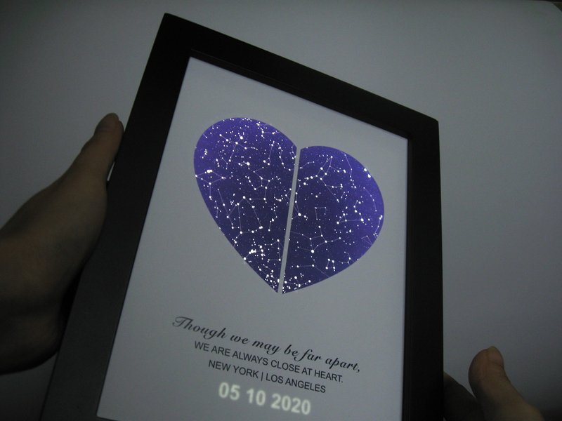 定制星空小夜灯 可定时和调光陪伴妈妈入眠床头灯 生日母亲节礼物 - 海报/装饰画/版画 - 纸 蓝色