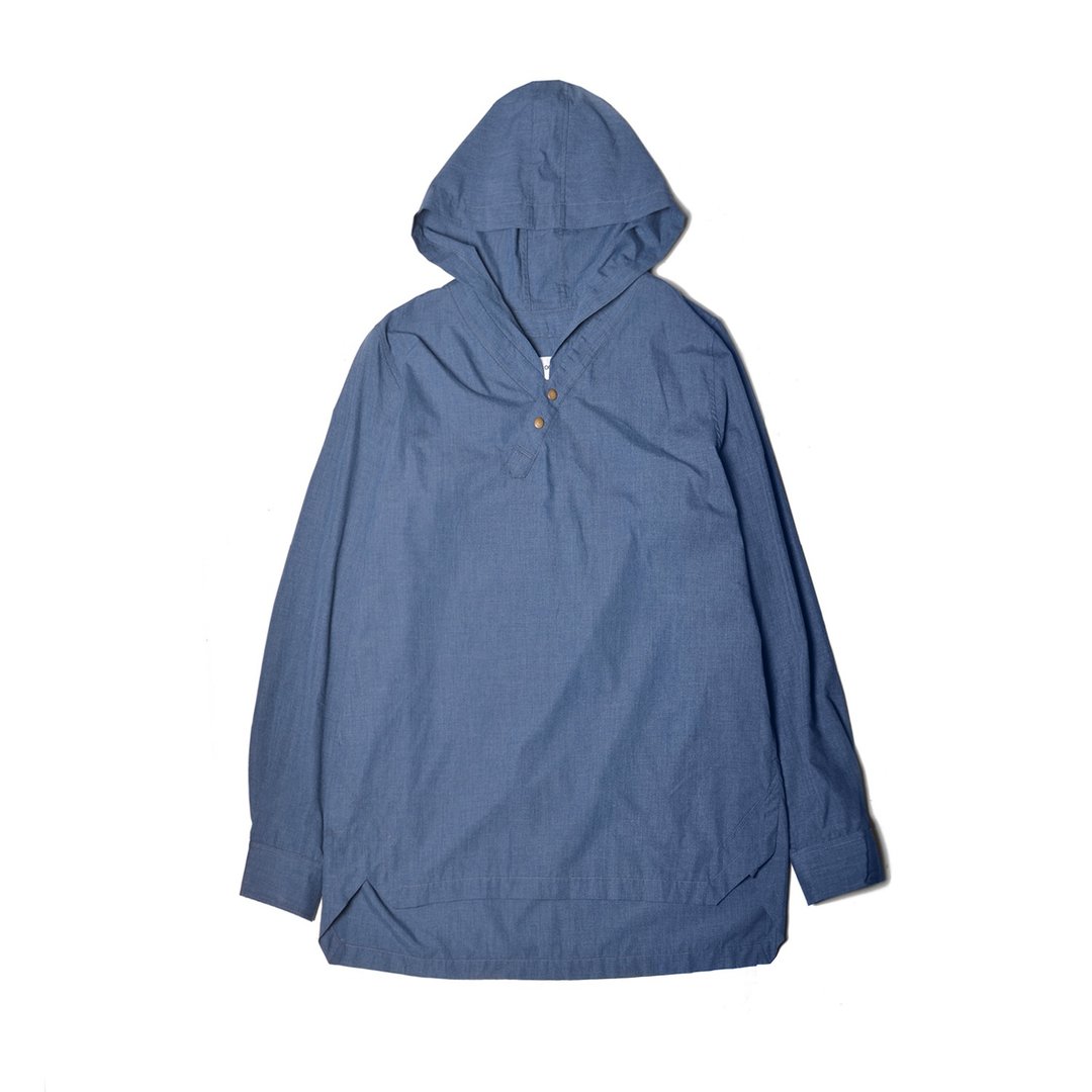 oqLiq 2017 SS - Display in the lost – Right way hoodie 东方右衽连帽衫 - 男装上衣/T 恤 - 棉．麻 蓝色