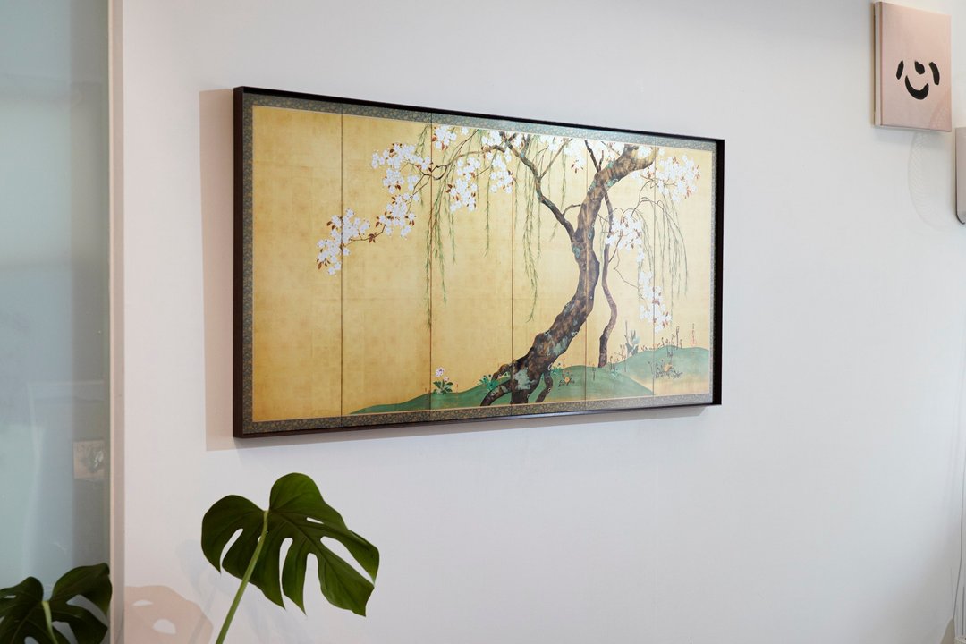 【日本琳派 / 艺术挂画】酒井抱一  |  樱枫图屏风 - 海报/装饰画/版画 - 纸 
