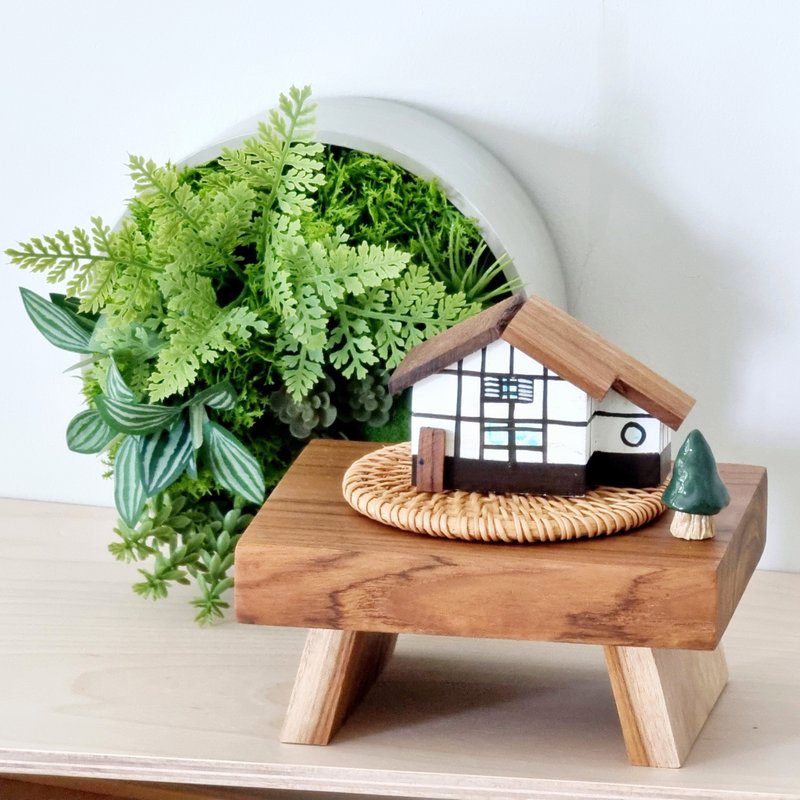 (套) 日式洋房附柚木展示底座 - 摆饰 - 木头 咖啡色