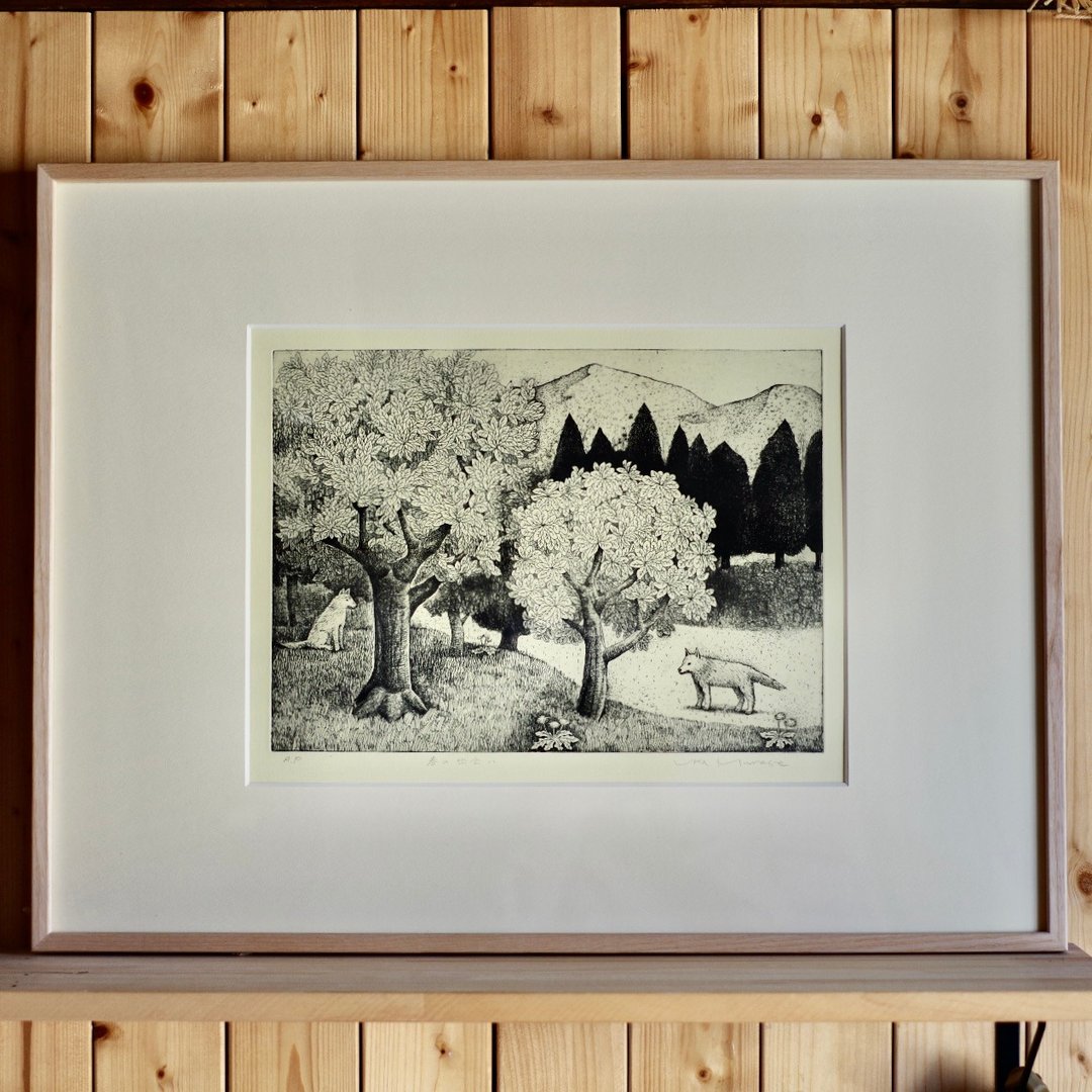 相识春天　铜版画  　带框 - 海报/装饰画/版画 - 棉 蓝色