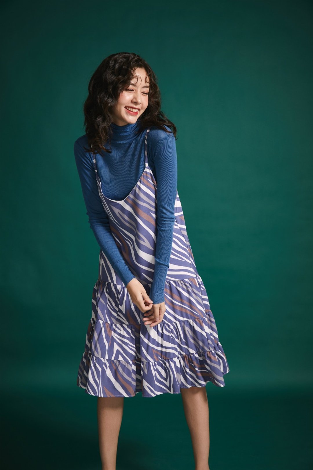 Ever after dress (Zebra) - 洋装/连衣裙 - 棉 紫色